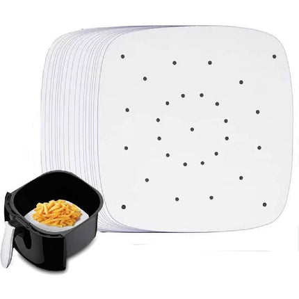 Sustainable 100-Count 9-Inch Square Air Fryer Parchment Liners - Très Elite