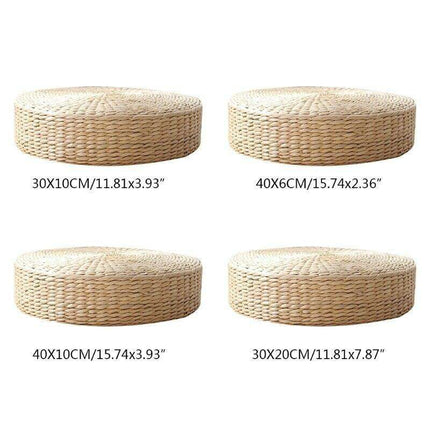 Sustainable Artisan Woven Futon Cushion - Rustic Elegance