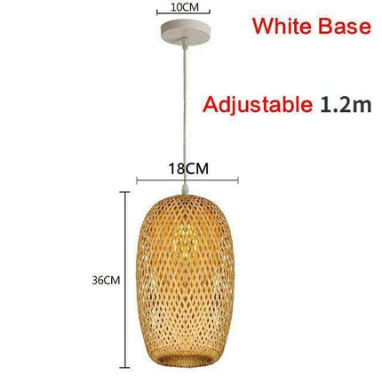 Sustainable Bamboo Chandelier Pendant Light - Stylish Illumination for Dining Areas..