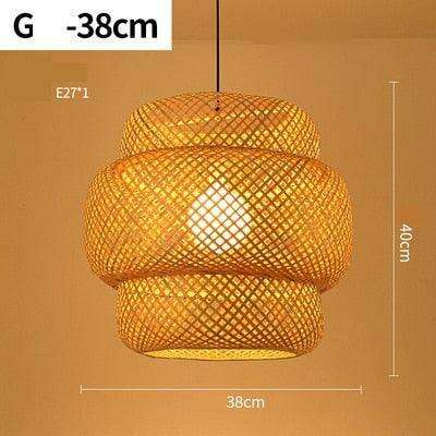 Sustainable Bamboo Pendant Light - Chic Chandelier for Modern Home Aesthetics