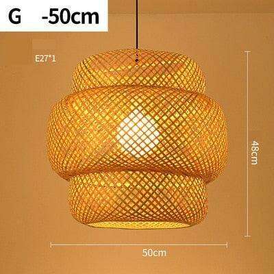 Sustainable Bamboo Pendant Light - Chic Chandelier for Modern Home Aesthetics