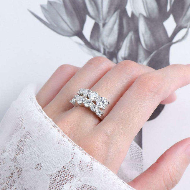 Sustainable Luxury: Lab-Created Diamond & Sterling Silver Ring