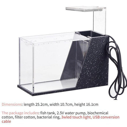Sustainable Mini Aquarium with Customizable LED Lighting