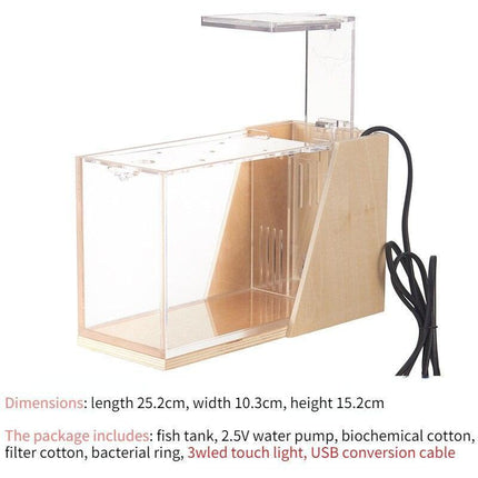 Sustainable Mini Aquarium with Customizable LED Lighting
