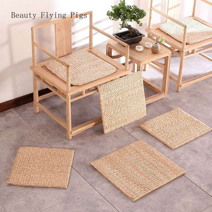 Sustainable Serenity Handwoven Meditation Cushion Set - Eco-Friendly Elegance - Très Elite
