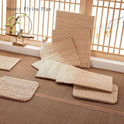 Sustainable Serenity Handwoven Meditation Cushion Set - Eco-Friendly Elegance - Très Elite
