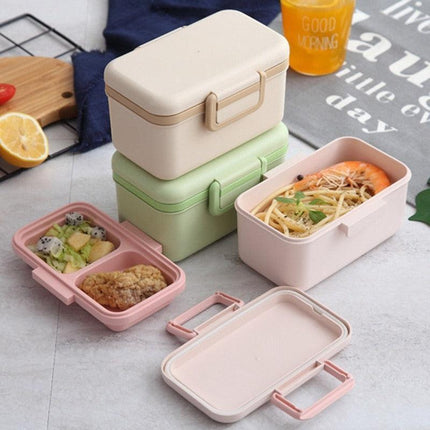 Sustainable Style Bamboo Lunch Box Set: The Perfect Dining Companion for On-the-Go Lifestyles - Très Elite