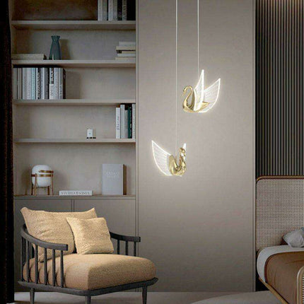 Swan Elegance LED Pendant Light - Chic Illumination for Any Space..