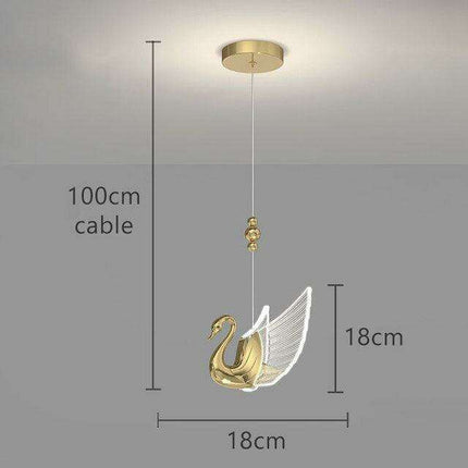 Swan Elegance LED Pendant Light - Chic Illumination for Any Space..