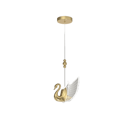 Swan-Inspired LED Chandelier: Elegant Lighting with Customizable Color Temperatures and Exceptional Durability..