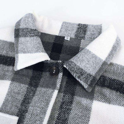 Tartan Print Lightweight Jacket for Women's Casual Chic - Très Elite