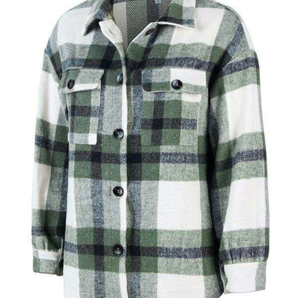 Tartan Print Lightweight Jacket for Women's Casual Chic - Très Elite
