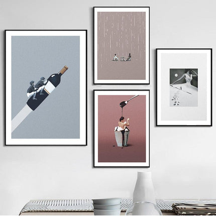 Tennis & Wine Harmony Art: Chic Decor for Aficionados and Sports Fans - Très Elite