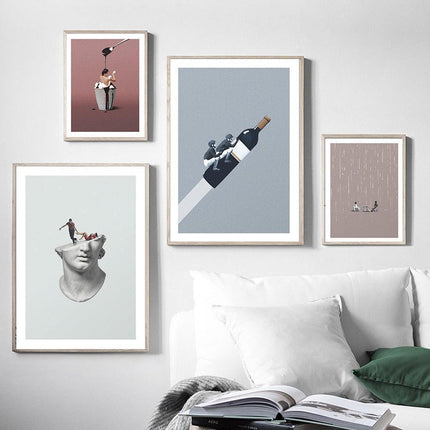 Tennis & Wine Harmony Art: Chic Decor for Aficionados and Sports Fans - Très Elite