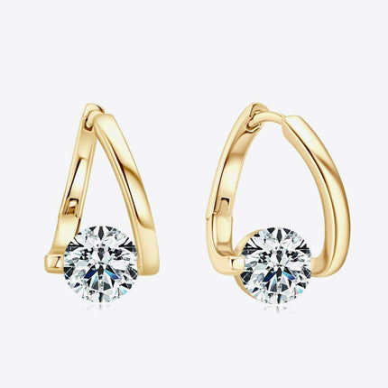 Timeless Allure: Exquisite 2 Carat Lab-Diamond Sterling Silver Earrings with Authenticity Certification - Très Elite