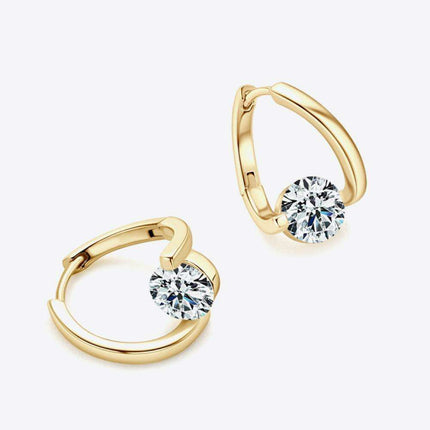 Timeless Allure: Exquisite 2 Carat Lab-Diamond Sterling Silver Earrings with Authenticity Certification - Très Elite