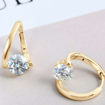 Timeless Allure: Exquisite 2 Carat Lab-Diamond Sterling Silver Earrings with Authenticity Certification - Très Elite