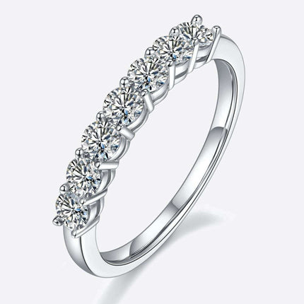 Timeless Beauty Moissanite & Sterling Silver Commitment Ring - Très Elite
