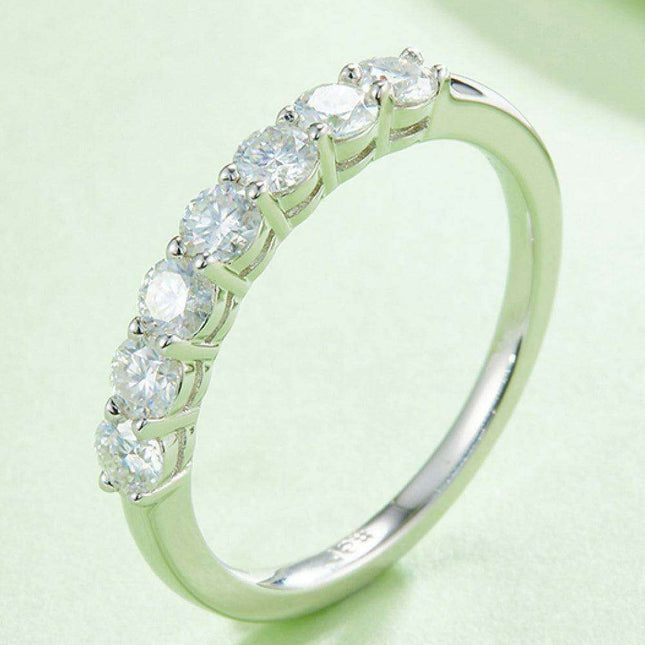 Timeless Beauty Moissanite & Sterling Silver Commitment Ring