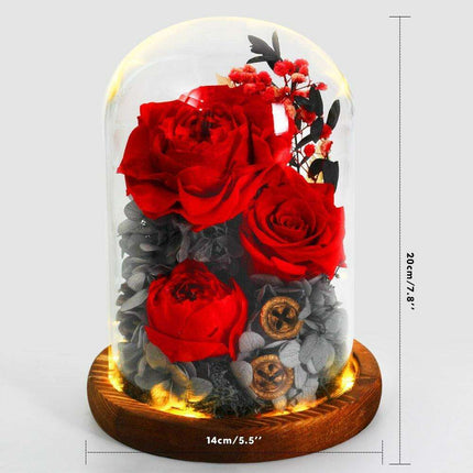 Timeless Blossom - Captivating Rose Preserved in Glass Dome - Très Elite