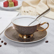 Timeless Charm: Duo of Elegant Fine Bone China Espresso Cups - Très Elite