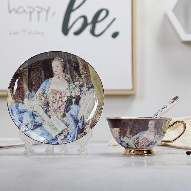 Timeless Charm: Duo of Elegant Fine Bone China Espresso Cups - Très Elite