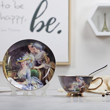 Timeless Charm: Duo of Elegant Fine Bone China Espresso Cups - Très Elite