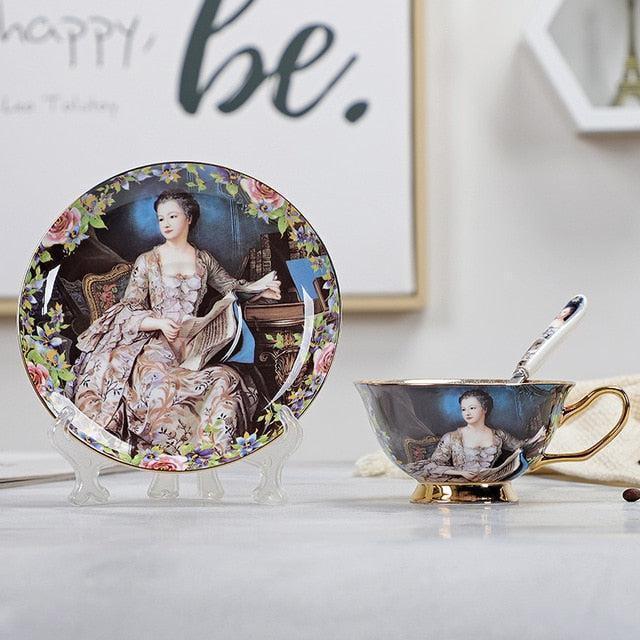 Timeless Charm: Duo of Elegant Fine Bone China Espresso Cups - Très Elite