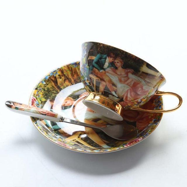 Timeless Charm: Duo of Elegant Fine Bone China Espresso Cups - Très Elite