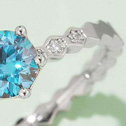 Timeless Elegance Lab-Diamond Sterling Silver Ring with Certification