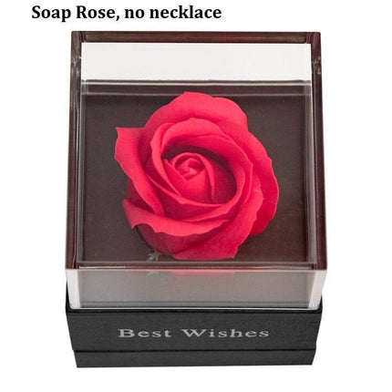 Timeless Elegance: Preserved Rose Jewelry Box Gift Set with Complimentary Necklace - Très Elite