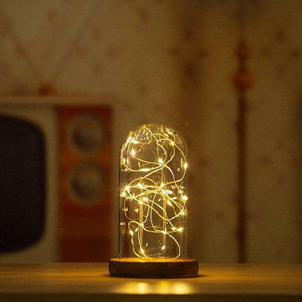 Timeless Elegance Red Pink Rose Glass Dome Display - Très Elite