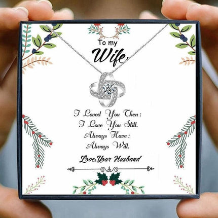 Timeless Love Knot Heart Pendant Necklace - A Cherished Gift for Her