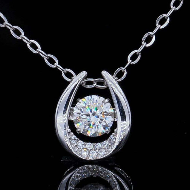 Timeless Moissanite and Zircon Pendant Necklace with Dazzling Accents