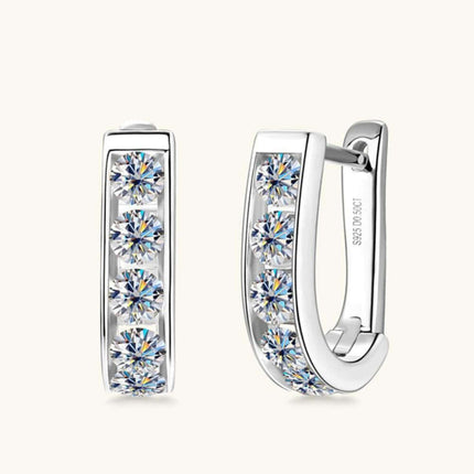 Timeless Radiance: 1 Carat Moissanite Sterling Silver Earrings - Très Elite