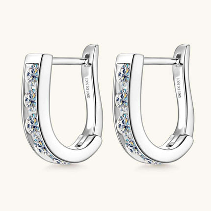 Timeless Radiance: 1 Carat Moissanite Sterling Silver Earrings - Très Elite