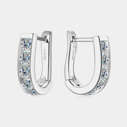 Timeless Radiance: 1 Carat Moissanite Sterling Silver Earrings - Très Elite