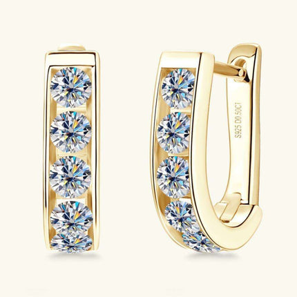 Timeless Radiance: 1 Carat Moissanite Sterling Silver Earrings - Très Elite