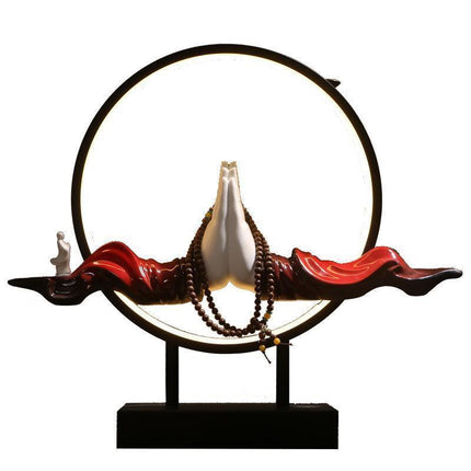 Tranquil Buddha Incense Waterfall Diffuser - Premium Ceramic Aroma Cascade Burner - Très Elite