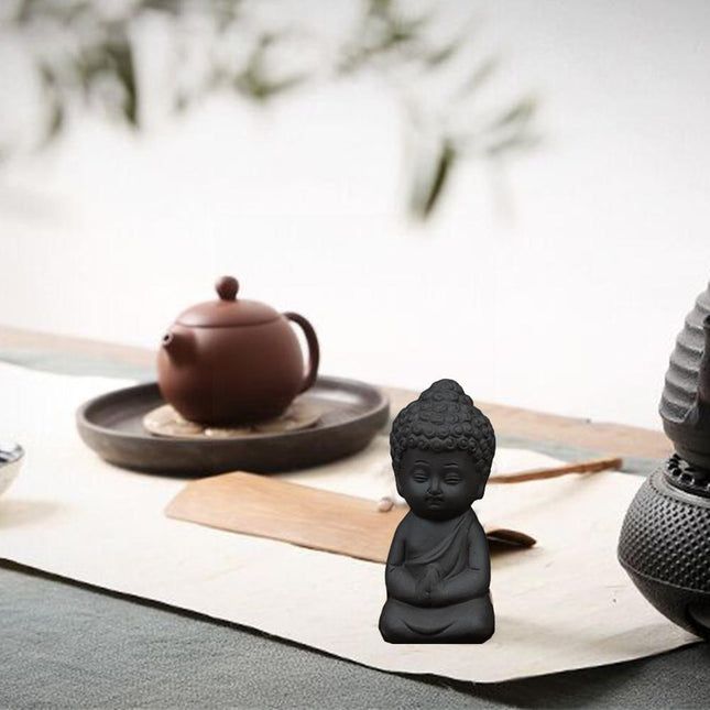 Tranquil Buddha Zen Tea Pet - Ceramic Figurine for Wealth and Blessings