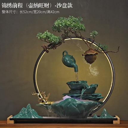 Tranquil Desk Water Fountain - Zen Oasis Miniature Relaxation Feature