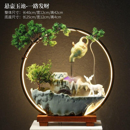 Tranquil Desk Water Fountain - Zen Oasis Miniature Relaxation Feature