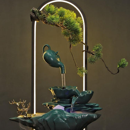 Tranquil Desk Water Fountain - Zen Oasis Miniature Relaxation Feature