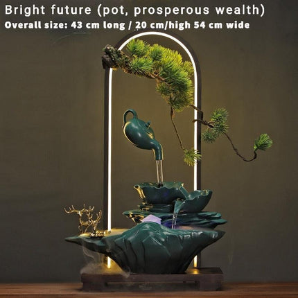 Tranquil Desk Water Fountain - Zen Oasis Miniature Relaxation Feature