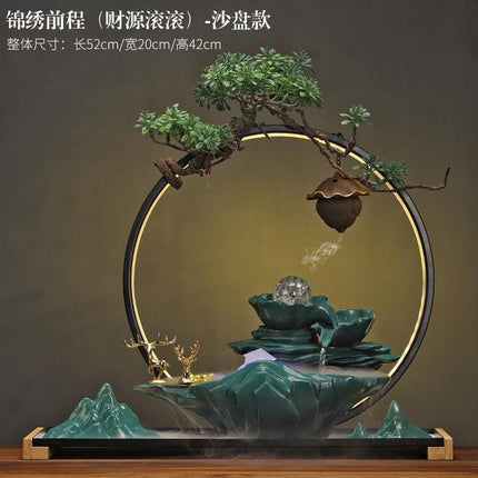 Tranquil Desk Water Fountain - Zen Oasis Miniature Relaxation Feature