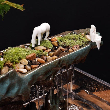 Tranquil Elegance Indoor Fountain: Modern Serenity Design