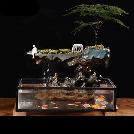 Tranquil Elegance Indoor Fountain: Modern Serenity Design