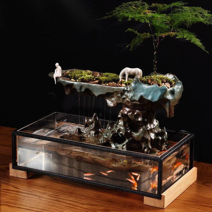 Tranquil Elegance Indoor Fountain: Modern Serenity Design