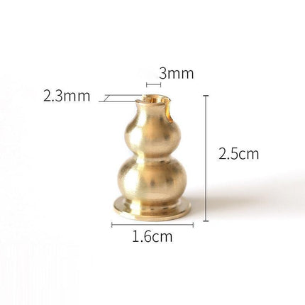 Tranquil Essence Portable Brass Incense Holder - Elegant Water Drop Design