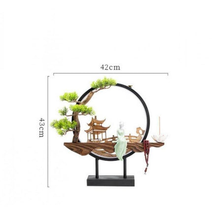 Tranquil Floral Waterfall Incense Burner with Handcrafted Flower Holder - Très Elite